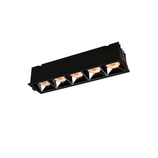 LED格栅线条灯家用无主灯暗装多眼嵌入式客厅方形长条五十头射灯