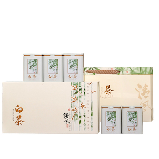 新品安吉白茶礼品盒空盒半斤装一斤装五罐装四罐装茶叶礼盒空盒
