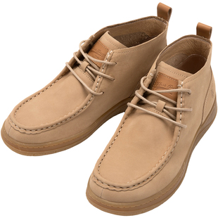 【商场同款】暇步士短靴春秋新款女鞋真皮高帮袋鼠鞋厚底休闲皮靴