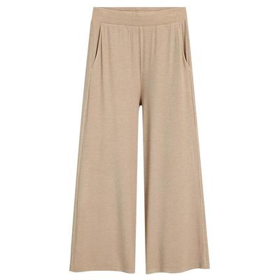 AIMER CHUANG/爱慕创岛屿肌理双面布阔腿长裤女士裤子秋CA821482