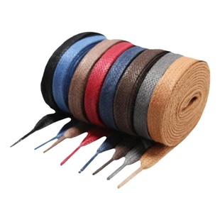 皮鞋鞋带男商务英伦风黑白色马丁靴休闲鞋女扁平宽防滑打蜡鞋带绳