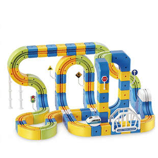 百变反重力磁力轨道车电动高铁小火车男女孩生日礼物拼装儿童玩具