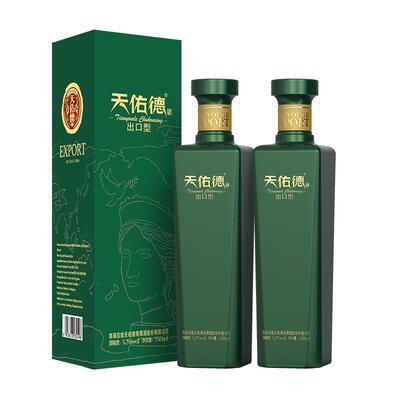 天佑德青稞酒52度有机出口型和平版750ml*6瓶整箱装清香型白酒