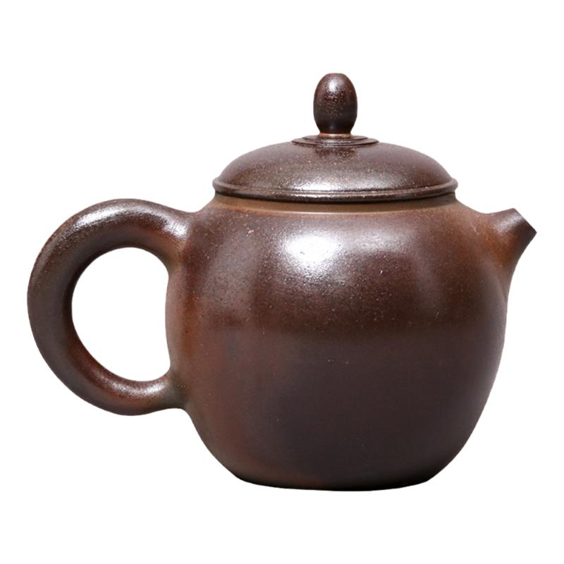 210ml纯手工建水紫陶柴烧茶壶