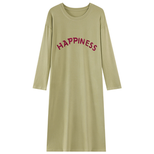 猫人薄绒带胸垫睡裙女秋冬季加厚加绒2025新款保暖家居服可外穿