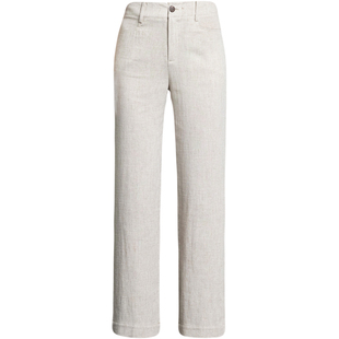 以利曼贝夏款大码棉麻女士九分裤宽松薄款亚麻垂感休闲直筒阔腿裤