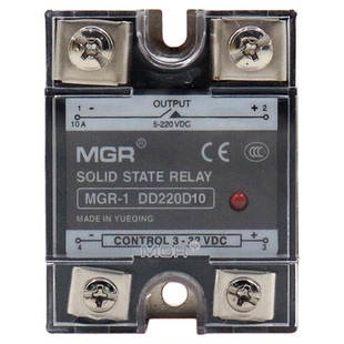 美格尔SSR单相固态继电器10A 24V直流控制直流DC MGR-1 DD220D10