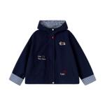 笛莎官方童装女童外套春季新款大童女孩儿童洋气连帽三防外套上衣