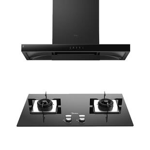 美的抽油烟机燃气灶具消毒柜热水器组合家用烟灶厨房三件套装T201