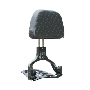 电动摩托车通用折叠靠背踏板车后腰靠铝合金伸缩折叠靠垫改装配件