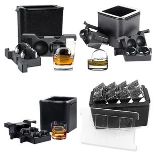 高透明无气泡玫瑰冰格新款制作酒吧威士忌专用硅胶大冰块模具