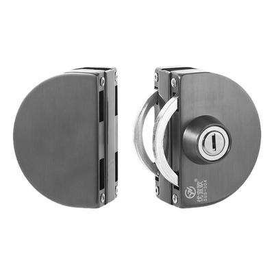 玻璃门锁双门单门免开孔商铺玻璃锁地锁推拉双开门锁具插销隔断锁