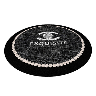 法式圆形地毯客厅沙发茶几毯卧室床边轻奢高级感隔音化妆椅地垫