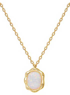 CLORIS  YING欧泊项链配饰女高级感轻奢小众吊坠锁骨链节日送女友