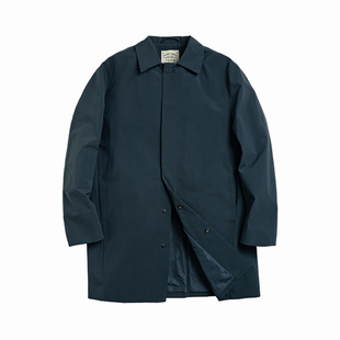 古叔的着 英伦短款风衣男2026春季新款翻领单排扣中长款通勤外套