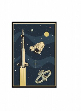 红色革命苏联航空宇航员海报挂画