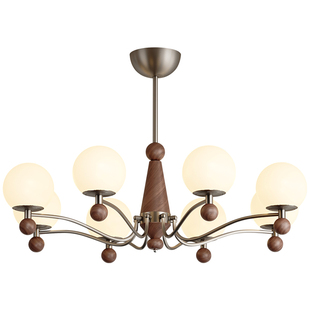 繁简琉光中古风客厅吊灯新款奶油轻法式餐厅灯美式复古感主灯2338