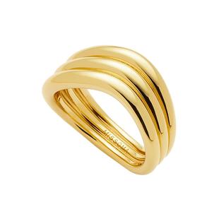 Savi x Missoma水波纹脊纹戒指轻奢高级感镀18k金轻奢食指戒女士