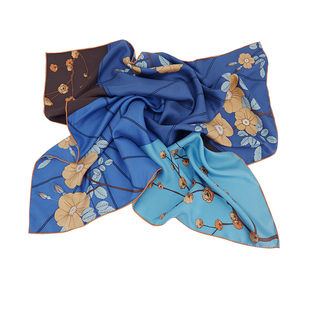 绝代佳人100%桑蚕丝大方巾女送妈妈丝巾春夏季围巾披肩韩式高级感