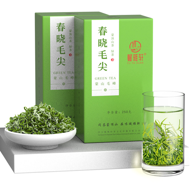 茶叶绿茶2026年新茶春晓毛尖绿茶蒙顶山茶绿毛峰浓香型特一级500g