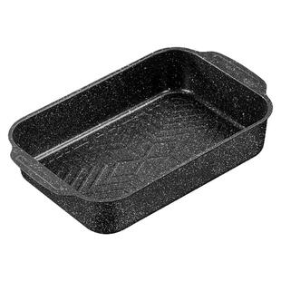 麦饭石烤鱼盘长方形家用电磁炉专用烤盘燃气灶可明火烤鱼加厚托盘