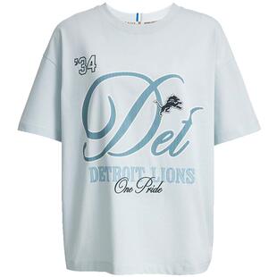 SEASON HIGH时尚秋季宽松版型胸前字母图案背后胶印T恤短袖女装