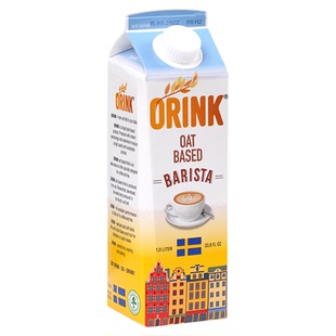 【整箱6盒】ORINK奥力刻瑞典进口咖啡大师燕麦奶0乳糖植物奶1L