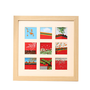 相框批发组合框洗照片裱纪念照挂墙创意美术装饰四宫格油画棒画框