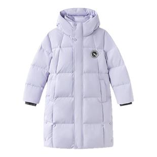 巴拉巴拉儿童羽绒服女童长款连帽外套大童上衣2025冬装新款童装潮