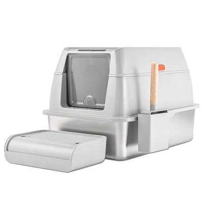 壹宠益家全封闭除臭不锈钢猫砂盆