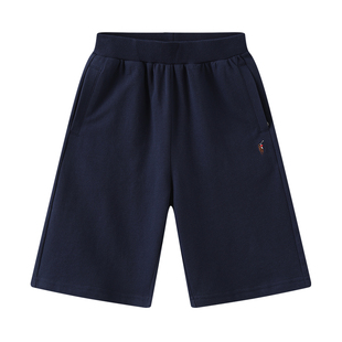 POLOWALK童装 男童中裤短裤2026夏季薄款中大童休闲宽松儿童裤子