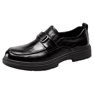 意尔康乐福鞋男2026春季新款头层牛皮高端商务休闲鞋舒适套脚皮鞋