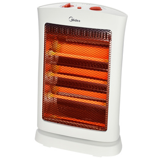 美的取暖器家用小太阳台式小型远红外暗光节能省电速热暖气烤火炉