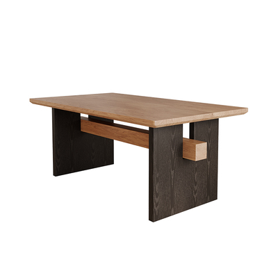 长方形实木中古风餐桌椅家用书桌