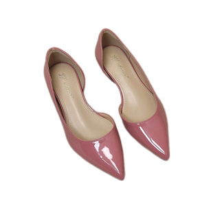 漫漫小个子~漆皮内增高浅口单鞋女2026新款一脚蹬软皮侧空平底鞋