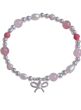 足银招好运天然水晶转运珠送礼物