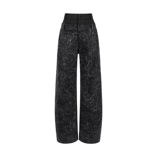 [清仓换季] 无以幻象 x WUYIHUANXIANG   加厚假两件双腰头阔腿裤