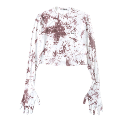 SeiCarinaY连指印花涂鸦上衣