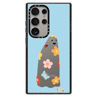 小鬼过马路手机壳磁吸magsafe亚克力防摔保护套适用于三星Galaxy S25ultra/S25/S24/S23ultra可爱个性