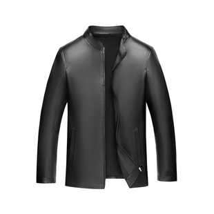 海宁真皮皮衣男士头层山羊皮衣外套可拆卸羽绒内胆加绒加厚皮夹克