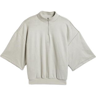 Adidas/阿迪达斯正品秋季新款男女半拉链立领短袖卫衣IN7712