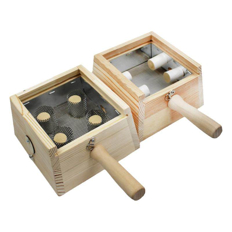四柱实木器具腰腹全身家用艾灸盒