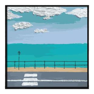 数字油画diy填色高级感风景花束油彩画郁金香治愈减压手绘艺术画