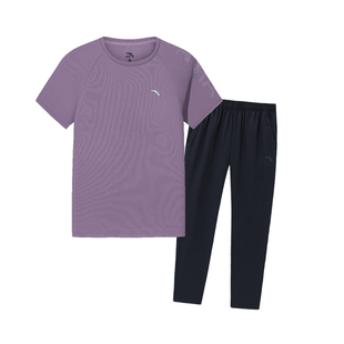 安踏运动套装女2026夏季速干短袖旗舰正品中年妈妈装跑步休闲服女