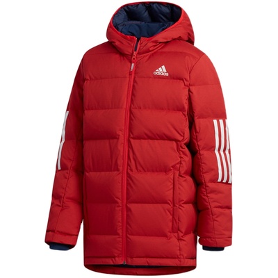 Adidas/阿迪达斯正品冬季大童中长款保暖连帽运动羽绒服 EH4177