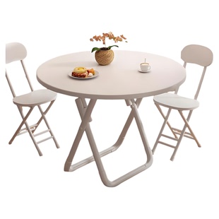 免安装可折叠桌子餐桌家用小户型简易圆桌阳台吃饭方桌便携摆摊桌