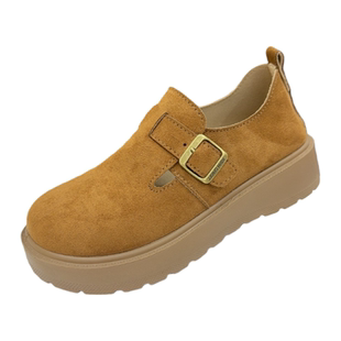 春季新款勃肯鞋女鞋厚底时尚百搭休闲鞋一脚蹬舒适全包复古乐福鞋