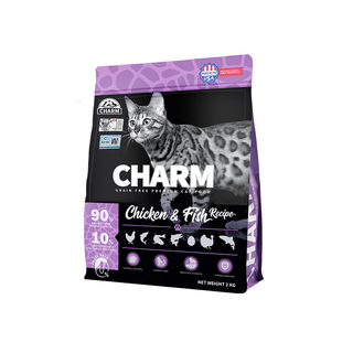 CHARM野性魅力鲜肉猫粮靓毛健肤高蛋白成幼全价猫主粮2kg美国进口