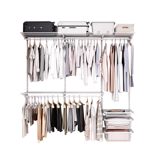 宜森缘2.2推拉移门开放式衣帽间砌墙金属衣柜全屋定制步入式收纳