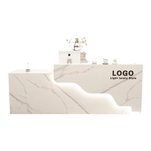 收银台吧台柜台店铺美容院女装服装店轻奢高级感定制公司接待前台